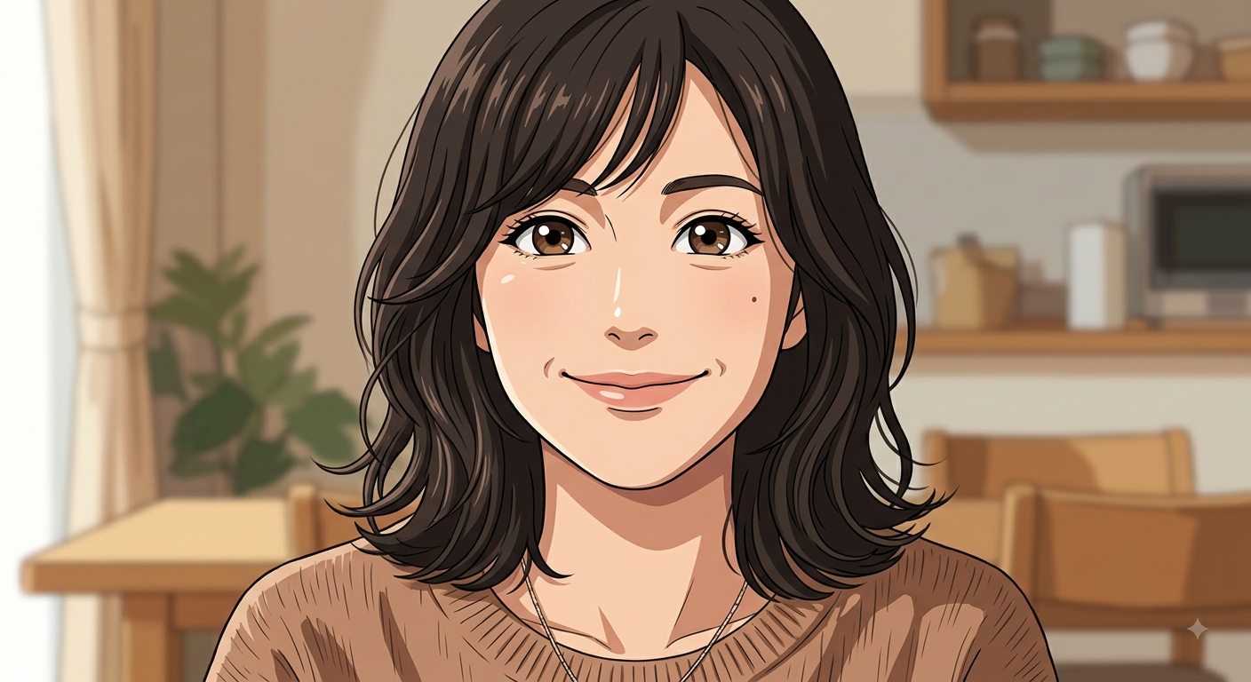 運営者「あーちゃん」の似顔絵イラスト（イメージ画像）